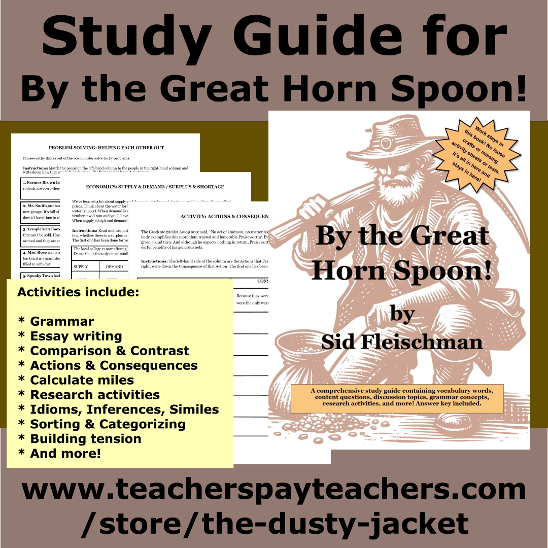 Study Guide: By the Great Horn Spoon! by Sid Fleischman – The Dusty Jacket