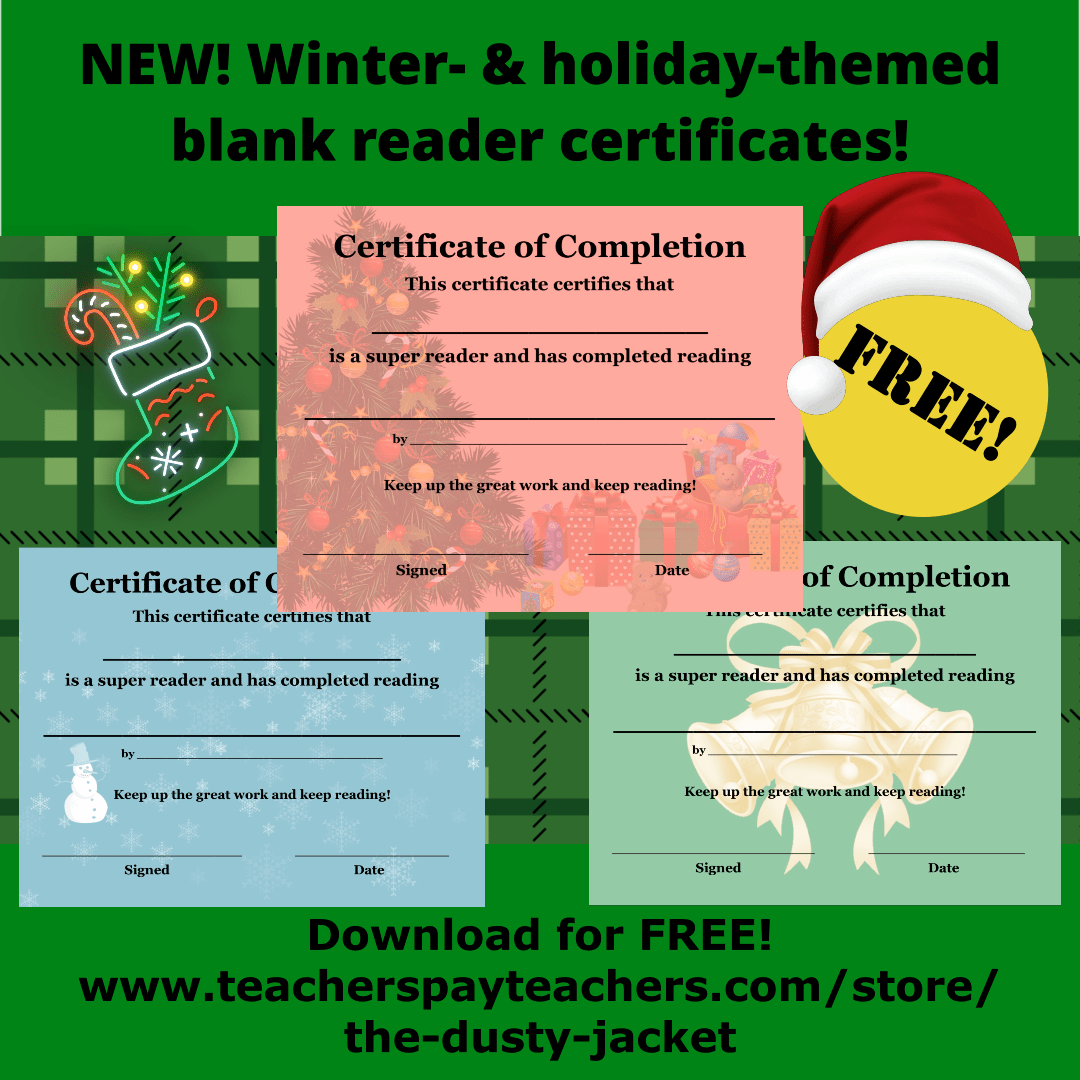 Winter- & Holiday-Themed Blank Reader&nbsp;Certificates!