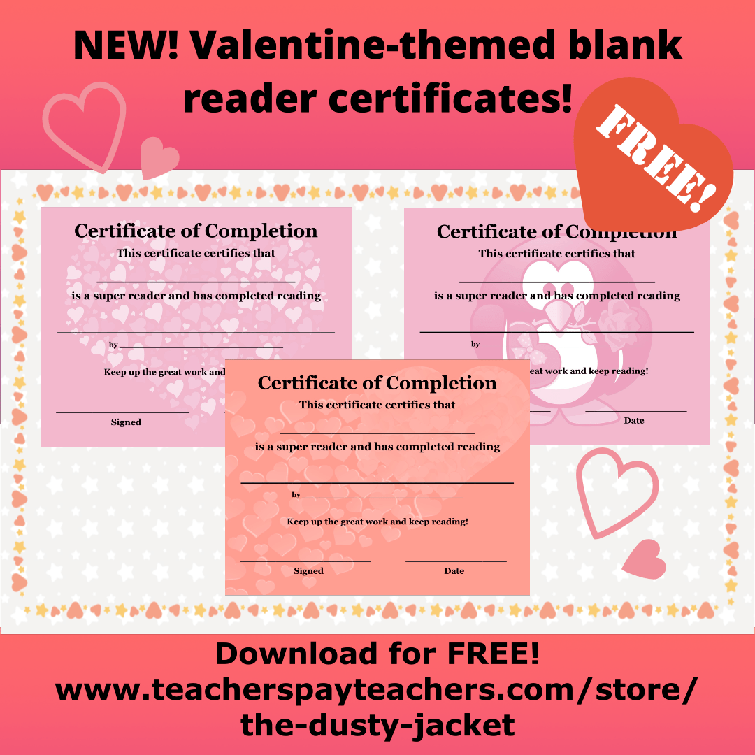 FREE! Valentine’s Day-Inspired Certificates of&nbsp;Completion