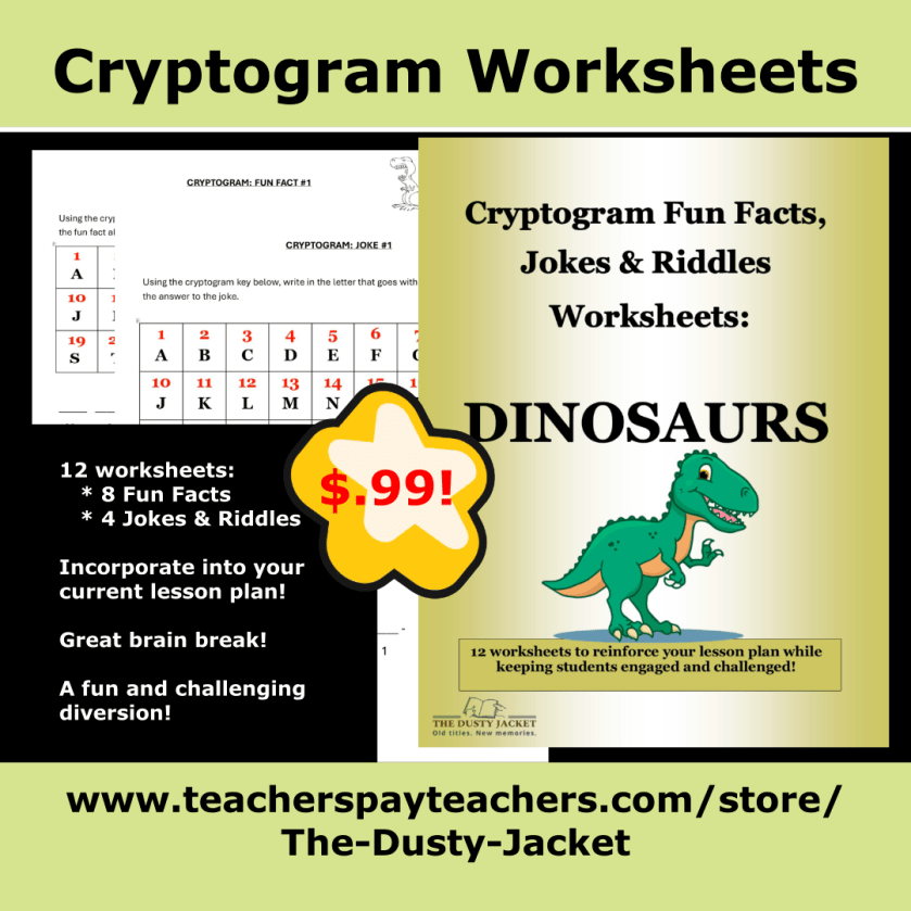 Cryptogram Worksheets: Dinosaurs – The Dusty Jacket