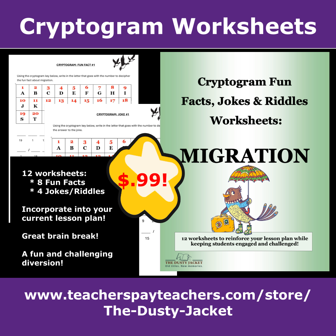 Bird Cryptogram Cryptogram Worksheets: Migration – The Dusty Jacket