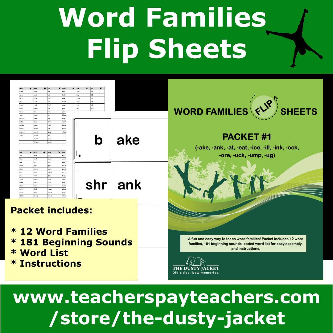 Help Build Young Readers with these Word Families Flip&nbsp;Sheets!