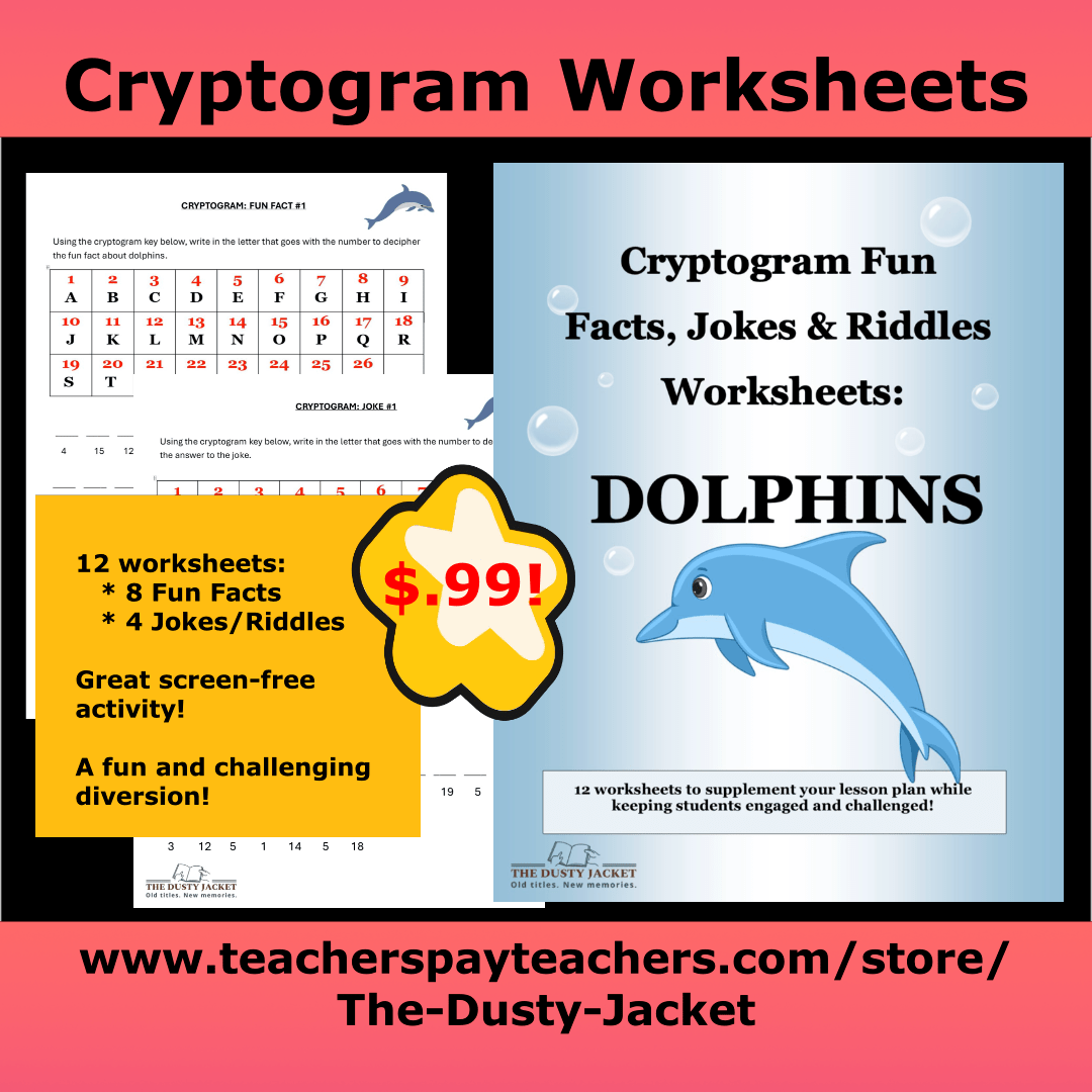 Cryptogram Worksheets: Dolphins