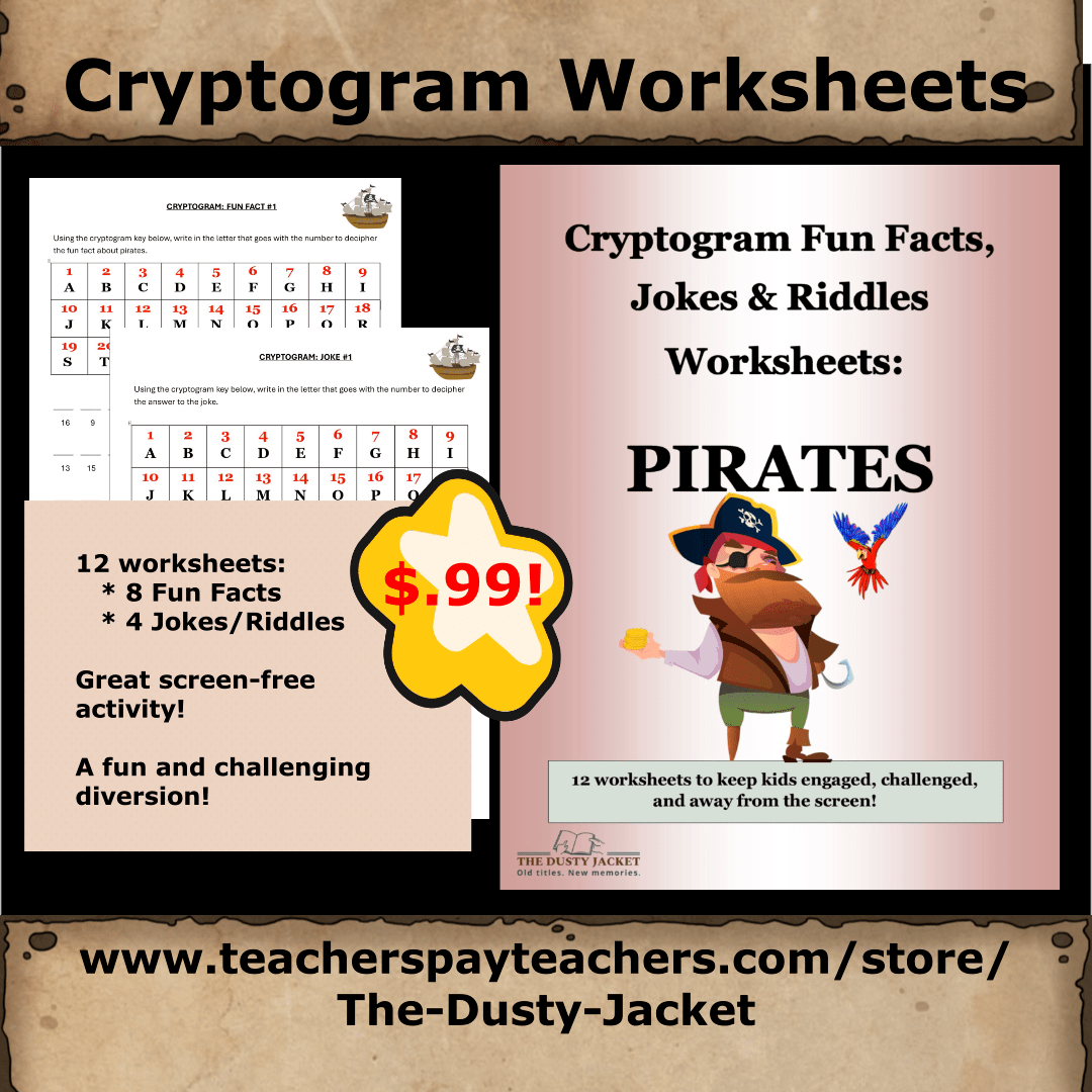 Cryptogram Worksheets: Pirates!