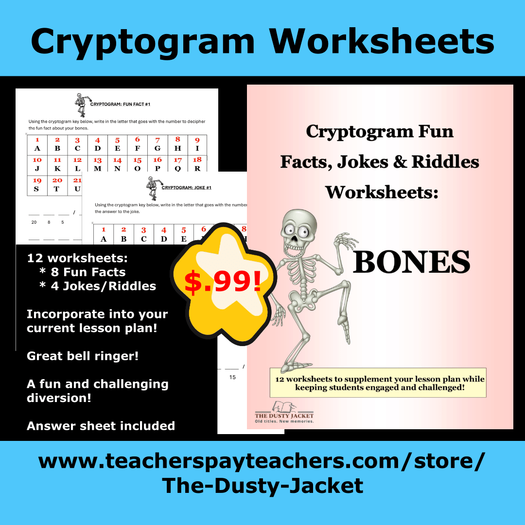 Cryptogram Worksheets: Bones