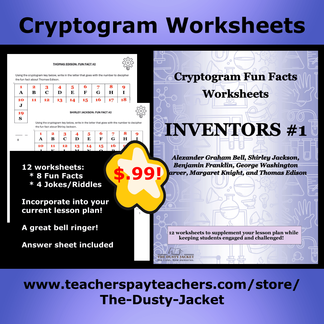 Inventors #1 Cryptogram&nbsp;Worksheets